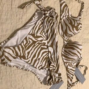 Antonio Melani Zebra Brown New 2 piece xl